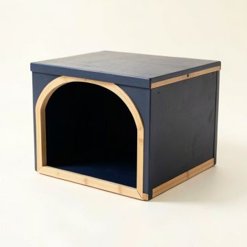 Cedar Field Empty Furniture-Style Litter Enclosure - Navy (synthetic illustration; no displayed measurements)