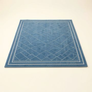 Vale Bridge Rectangular Outdoor Rug - Blue (synthetic illustration; no displayed measurements)