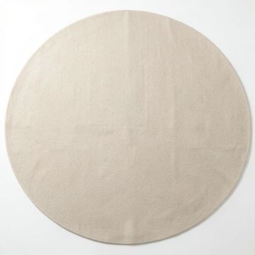 Hill Bend Round Area Rug - Beige (synthetic illustration; no displayed measurements)