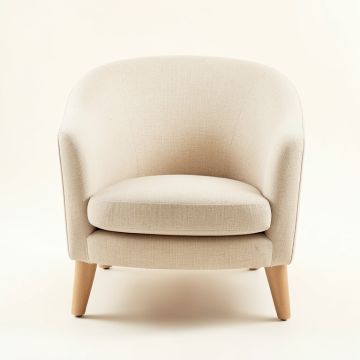 Shore Bend Upholstered Armchair - Beige (synthetic illustration; no displayed measurements)