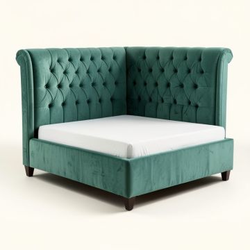 Carswell Tufted Wingback Upholstered Standard Bed (synthetic illustration; no displayed measurements)
