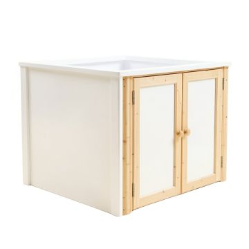 Heath Dale Empty Furniture-Style Litter Enclosure - White