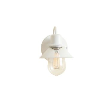 Spruce Crest Wall Sconce Mounted On A Plain Wall - White