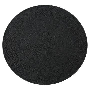 Lake Bluff Round Area Rug - Black