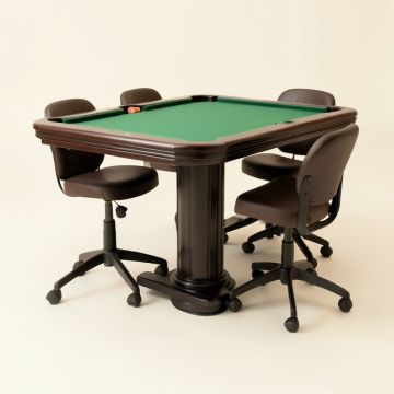 Malcolm 52 '' 8 - Player Poker Table With Chairs (synthetic illustration; no displayed measurements)