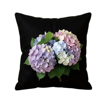 Thijmen Hydrangea Bunch Floral Throw Pillow