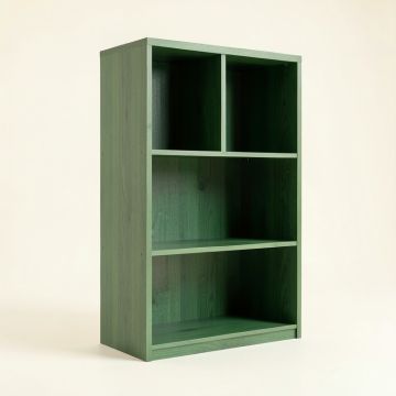 Olive Arc Freestanding Bookcase - Green (synthetic illustration; no displayed measurements)