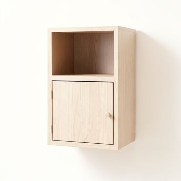 Stone Brook Wall-Mounted Entry Cabinet - Beige (synthetic illustration; no displayed measurements)