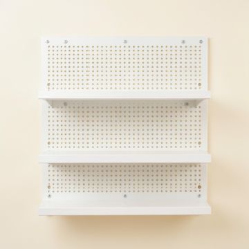 Willow Bend Empty Wall-Mounted Tool Organizer Panel - White (synthetic illustration; no displayed measurements)