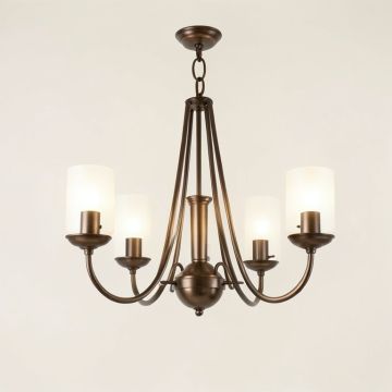 Aurore 4 - Light Drum Chandelier With Wrought Iron Accents (synthetic illustration; no displayed measurements)