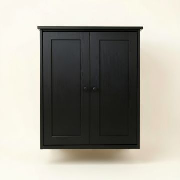 Heath Branch Wall-Mounted Laundry Cabinet - Black (synthetic illustration; no displayed measurements)