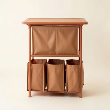 Reed Canyon Laundry Sorting Station With Plain Removable Bags - Terracotta (synthetic illustration; no displayed measurements)