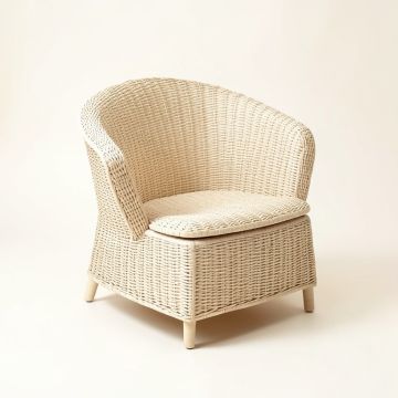 Cedar Bend Outdoor Lounge Chair - Ivory (synthetic illustration; no displayed measurements)