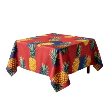 Pineapple Lively Tropical Pineapple Palm Trees Island Themed Silhouettes Tabletop
