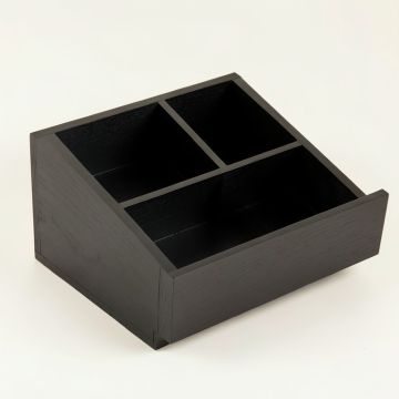 Linden Bend Empty Coffee-Station Organizer - Black (synthetic illustration; no displayed measurements)