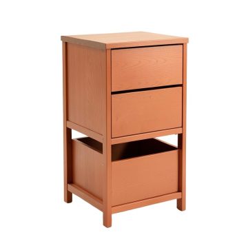 Meadow Brook Freestanding Pull-Out Hamper Cabinet - Terracotta