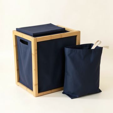 Glen Bluff Laundry Sorting Station With Plain Removable Bags - Navy (synthetic illustration; no displayed measurements)