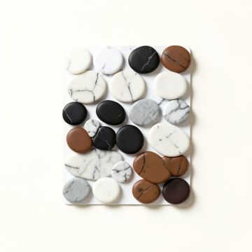 Wall Sticker 10 Pcs Marble Decorative Wallpaper Three-Dimensional Tile Stickers Pvc Wall Stickers (synthetic illustration; no displayed measurements)