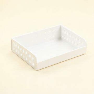 Hazel Crossing Empty Under-Desk Cable Tray - White (synthetic illustration; no displayed measurements)