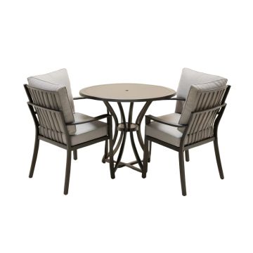 Belding Round 2 - Person Aluminum Bistro Set With Cushions
