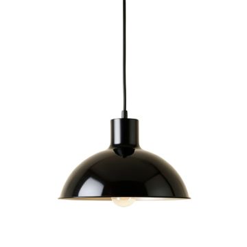 Ash Canyon Pendant Light Suspended From One Plain Cable - Black