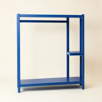 Stone Arc Empty Garment Rack - Blue (synthetic illustration; no displayed measurements)