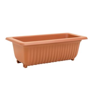 Dawn Bluff Empty Railing Planter With Integral Brackets - Terracotta