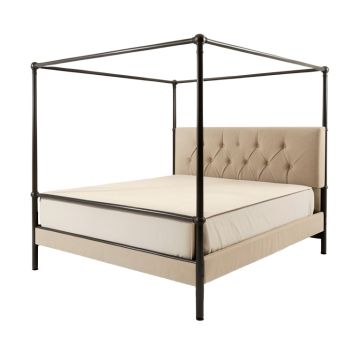Aafiyah Upholstered Four Poster Bed (synthetic illustration; no displayed measurements)