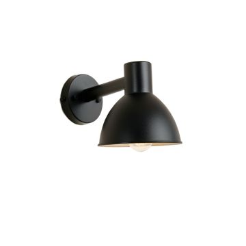 Shore Bend Wall Sconce Mounted On A Plain Wall - Black