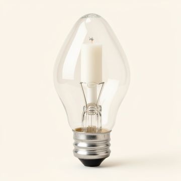 40 Watt , B8 Incandescent Dimmable Candle Light Bulb , Warm White ( 2700K ) E12/Candelabra Base (synthetic illustration; no displayed measurements)