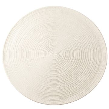 Lake Arc Round Area Rug - White