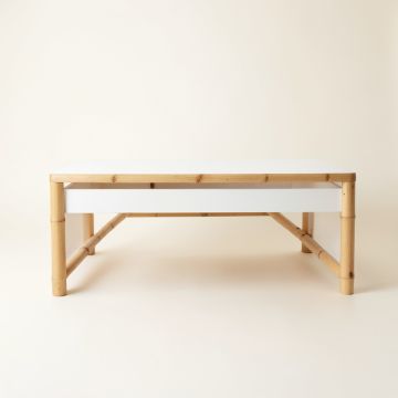 Dune Bluff Indoor Bench - White (synthetic illustration; no displayed measurements)