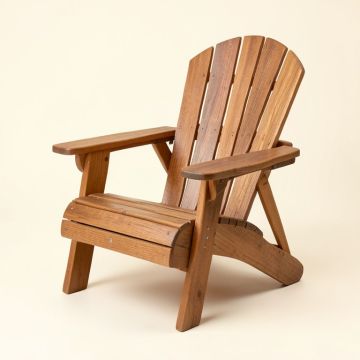 Lewallen Weather Wood Adirondack Chair (synthetic illustration; no displayed measurements)