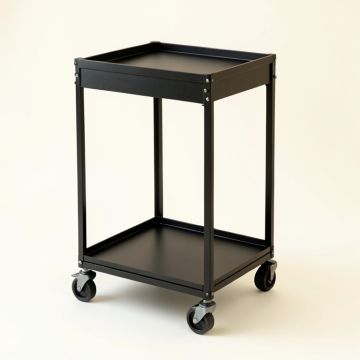 Pine Bend Empty Rolling Workshop Cart - Black (synthetic illustration; no displayed measurements)