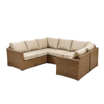Cassville Big Size 12-Piece Rattan Sectional Seating Group With Cushions