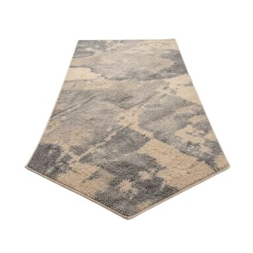 Valladares Abstract Tufted Wool Gray/Beige Area Rug