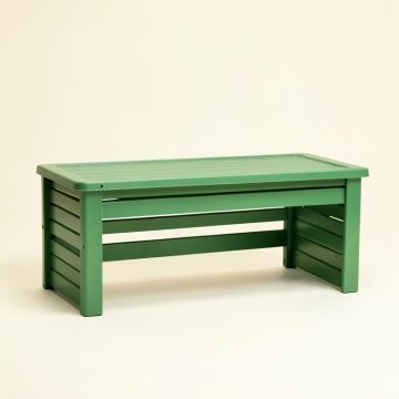 Fern Canyon Narrow Outdoor Storage Bench - Green (synthetic illustration; no displayed measurements)