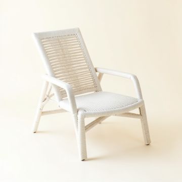 Heath Branch Outdoor Lounge Chair - White (synthetic illustration; no displayed measurements)