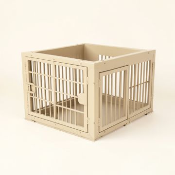 Glen Canyon Empty Furniture-Style Pet Crate - Beige (synthetic illustration; no displayed measurements)