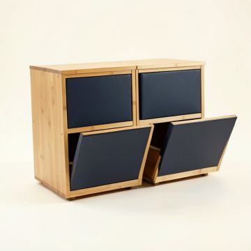 Cove Dale Freestanding Pull-Out Hamper Cabinet - Navy (synthetic illustration; no displayed measurements)