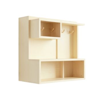 Pine Crossing Wall-Mounted Entryway Organizer Shelf - Cream