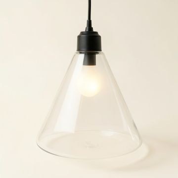 12 '' W Glass Empire Pendant Shade ( Screw On ) (synthetic illustration; no displayed measurements)