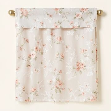 Christy Lace Floral Sheer Rod Pocket Single Curtain Panel (synthetic illustration; no displayed measurements)