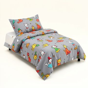 Dr. Seuss Peek-A-Boo Cat In The Hat 4 Piece Crib Bedding Set (synthetic illustration; no displayed measurements)