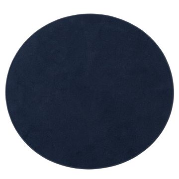 Alder Branch Round Area Rug - Navy