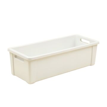 Maple Brook Narrow Outdoor Storage Bench - White