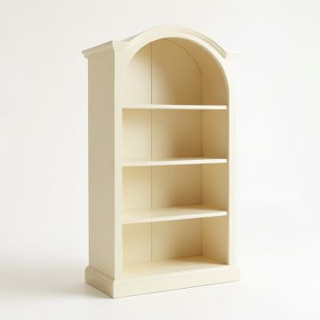 Dawn Crest Freestanding Bookcase - Cream (synthetic illustration; no displayed measurements)