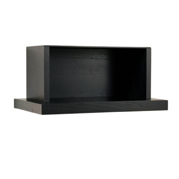 Slate Arc Wall-Mounted Shelf - Black