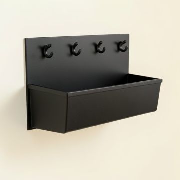 Maple Crossing Wall-Mounted Entryway Organizer Shelf - Black (synthetic illustration; no displayed measurements)