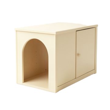 Birch Falls Empty Furniture-Style Litter Enclosure - Cream